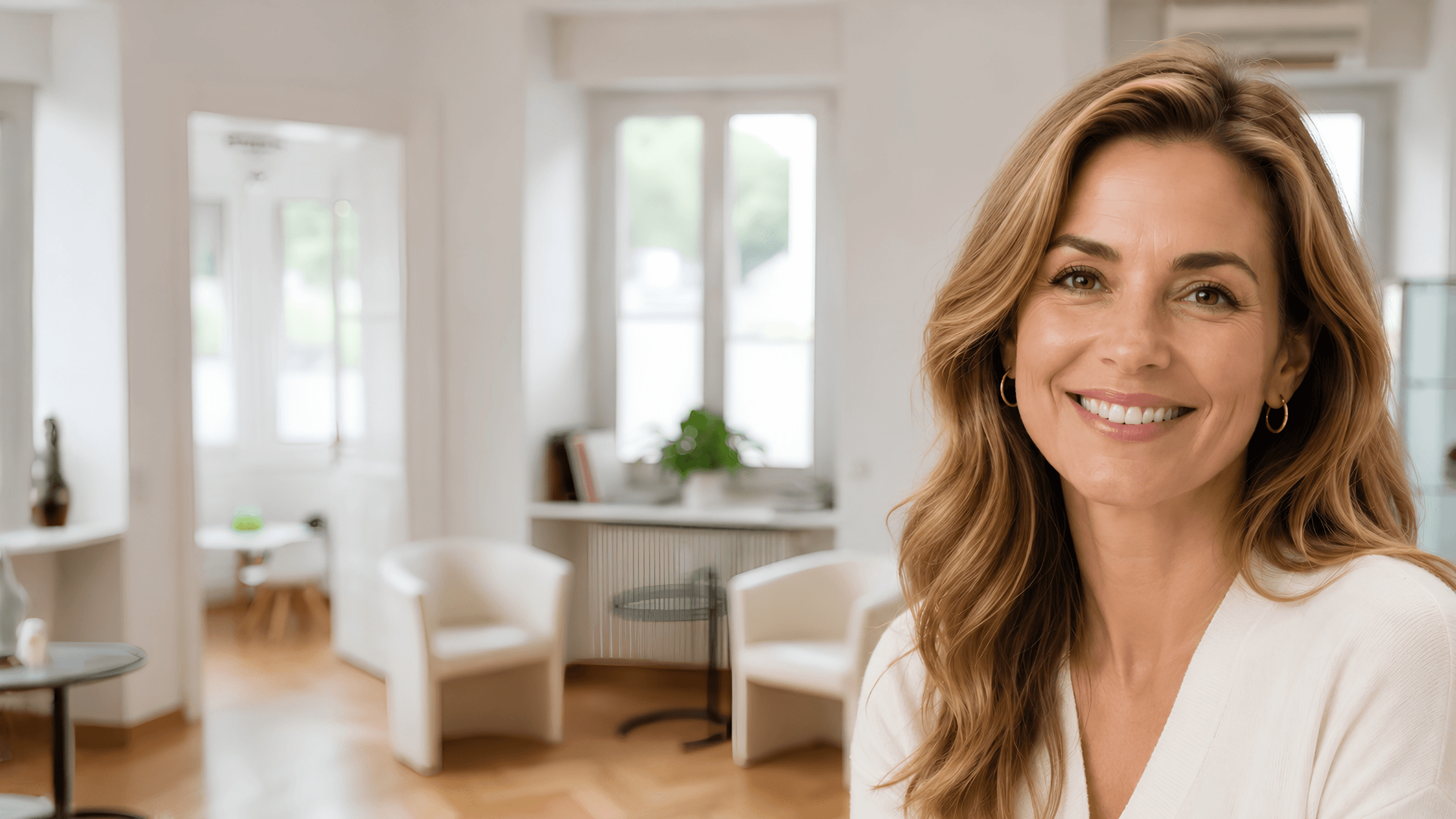 happy woman smiling